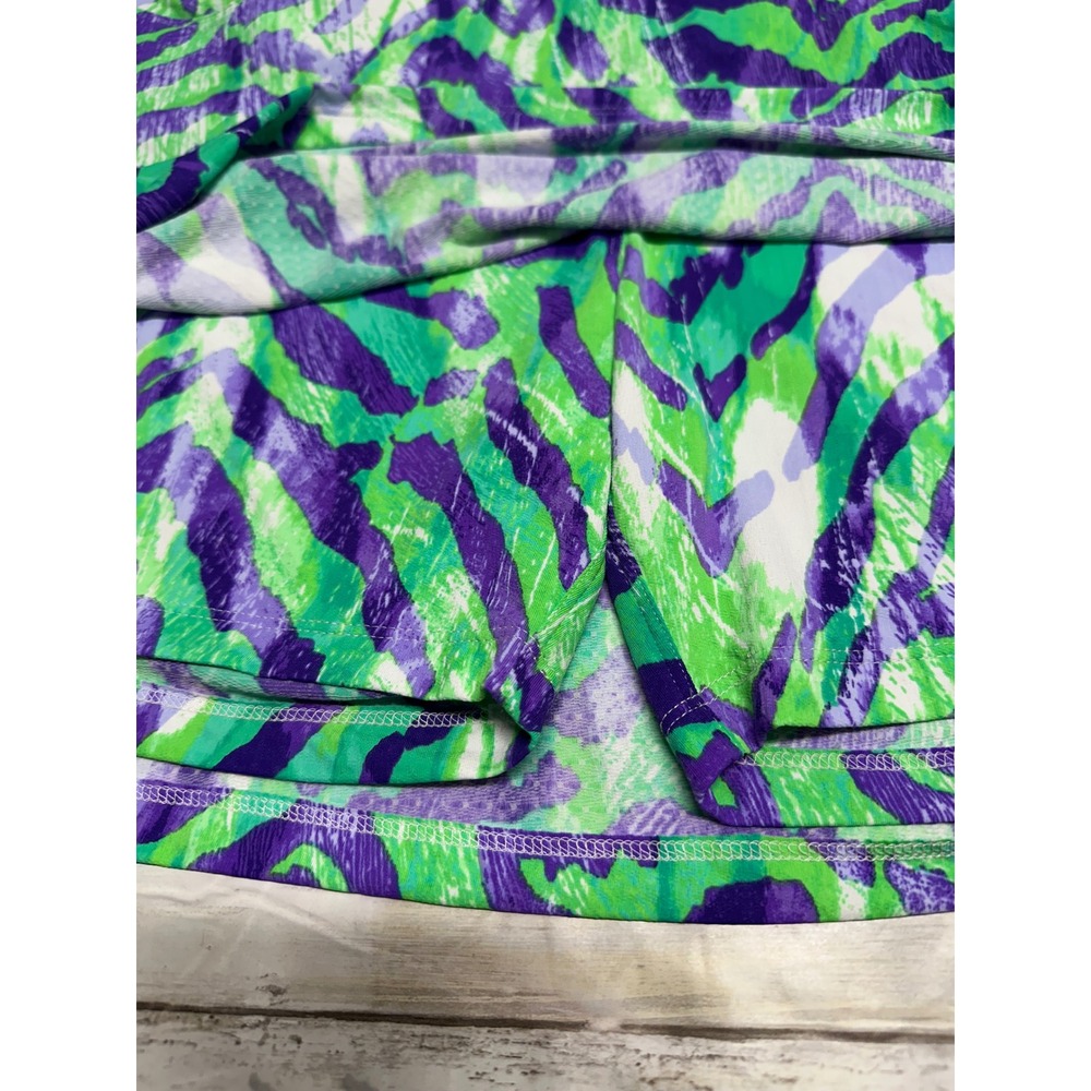 IBKUL Summer Safari Lav Jade IceFil Straight Skort UPF 50+ Purple Green XL NEW - Picture 6 of 8